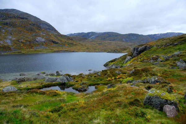 Norwegia Tle Krajobrazu — Zdjęcie stockowe