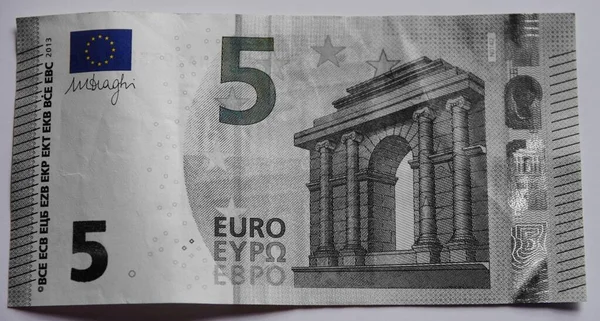 Cien Billetes Banco Euros Aislados Sobre Fondo Blanco — Foto de Stock