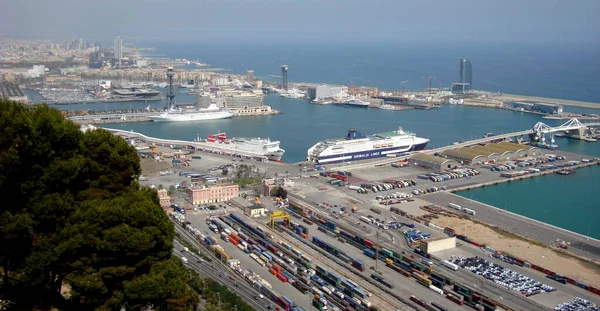 Aerial View Port Barcelona Spain — Stock Photo, Image