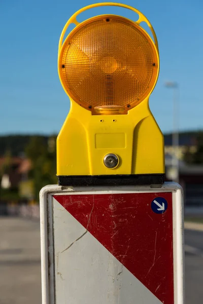 Primer Plano Una Luz Advertencia Faro Apagado — Foto de Stock