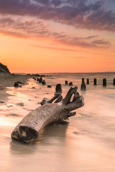 Puesta Sol Playa — Foto de Stock