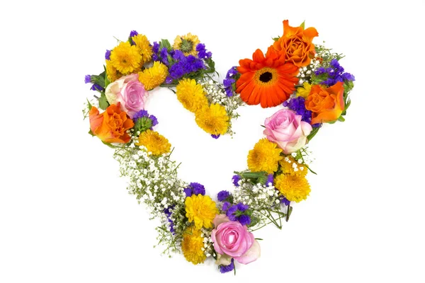 Λουλούδι Διακόσμηση Από Τριαντάφυλλα Statice Καλυμμένο Βότανο Χρυσάνθεμα Και Marigolds — Φωτογραφία Αρχείου