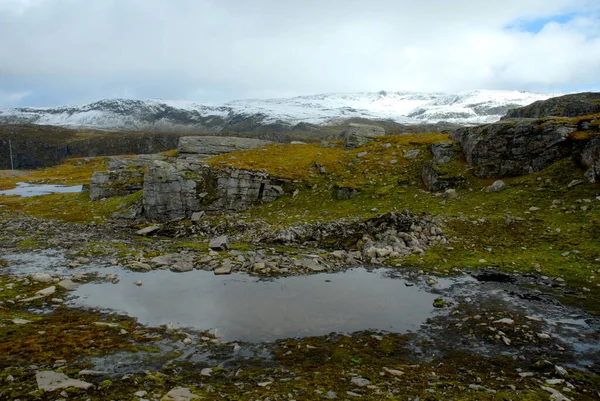 Norwegen Auf Naturlandschaft Hintergrund — Stockfoto