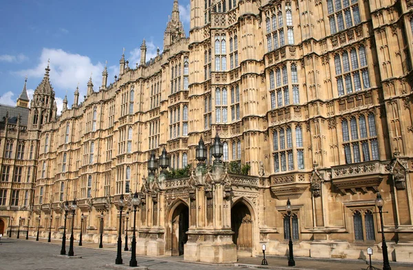 Facciata Delle Camere Del Parlamento Londra Regno Unito — Foto Stock