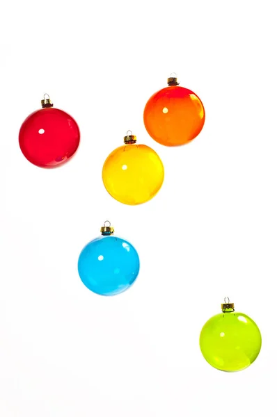 Orange Yellow Red Christmas Ball Exposed — стоковое фото