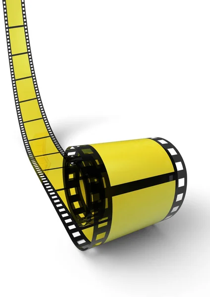 Blank Film Roll Yellow Black — Stock Photo, Image