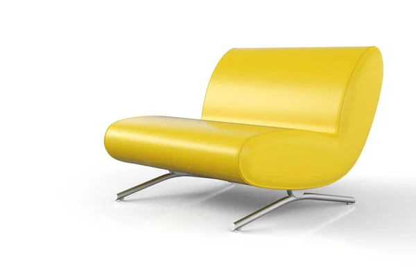 Ergonomic Designer Armchair Yellow — Stock Photo, Image