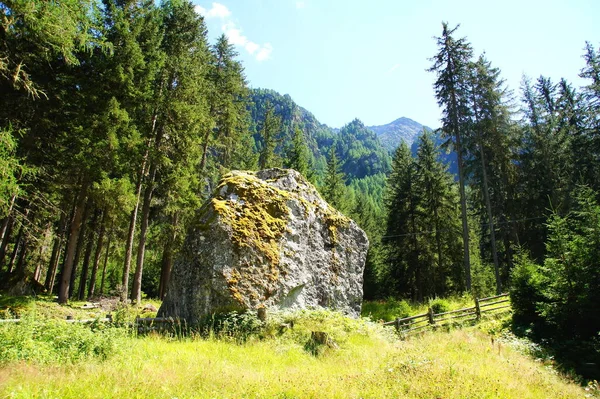 Grande Pierre Dans Vallée Martell Tyrol Sud — Photo