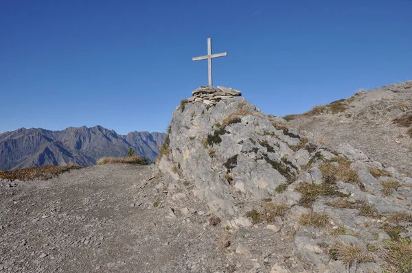 Local Peregrinação Nos Alpes Franceses — Fotografia de Stock