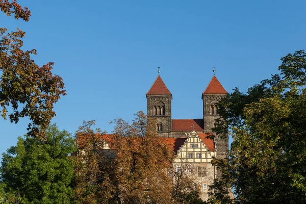Blick Auf Die Stiftskirche Quedlinburg — Stockfoto