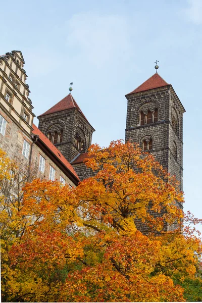 Κάστρο Quedlinburg Φθινόπωρο — Φωτογραφία Αρχείου