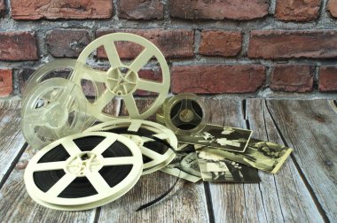 old-fashioned movie spools clipart