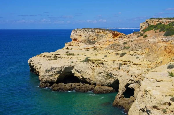 Pohled Pobřeží Ostrova Gozo Algarve Portugalský — Stock fotografie