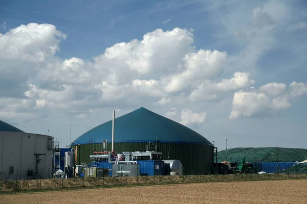 Planta Automática Comercial Biogás Digestor Anaeróbico Agrícola — Foto de Stock