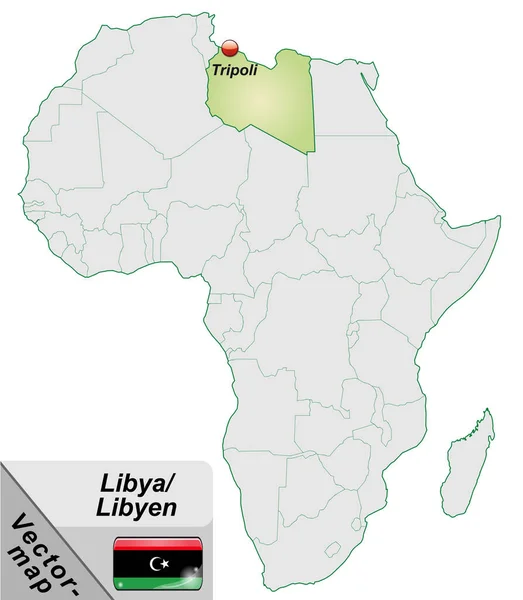 Mapa Libya Con Mayúsculas Verde Pastel —  Fotos de Stock