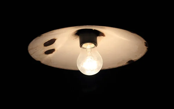 Primer Plano Una Vieja Lámpara Fábrica — Foto de Stock