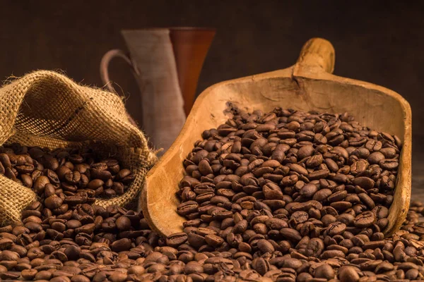 Kaffee Zeit Konzept Frischer Aromatischer Kaffee — Stockfoto