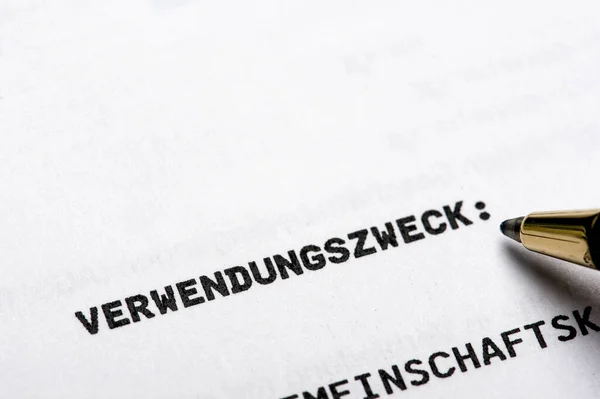 Sluiting Van Een Contract Papier Met Woord — Stockfoto