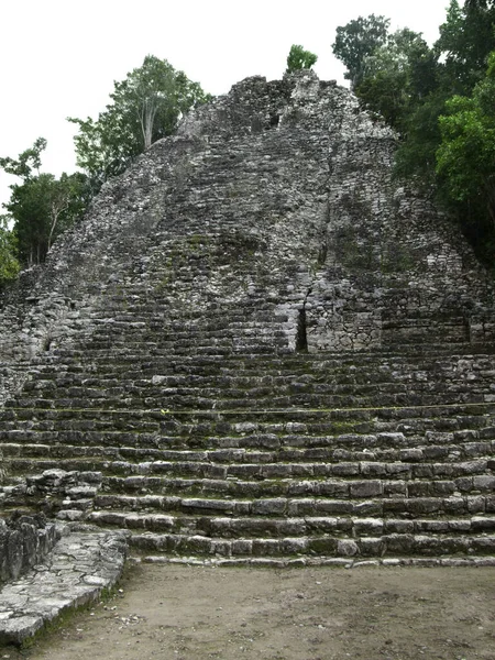 Ruines Temple Mayas Coba Mexique — Photo