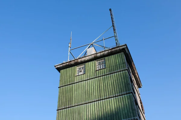 Egy Időjárás Megfigyelő Torony Zöld Tornya Inselsbergen — Stock Fotó