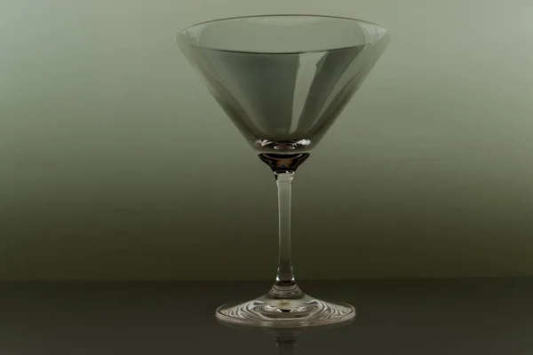 Cocktail Glass Green Grey Background — Stock Photo, Image