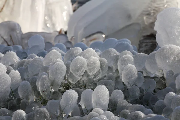 Glaçons Sur Lac Gelé — Photo