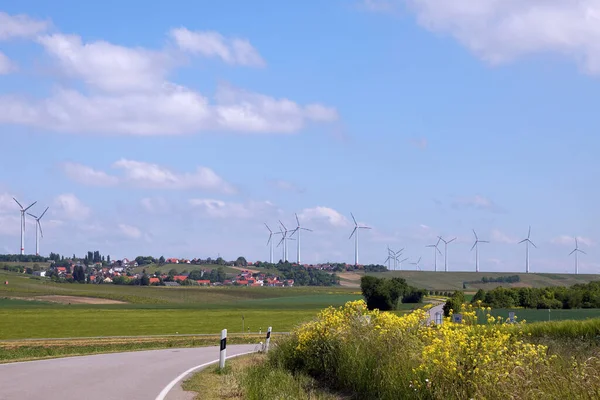 Turbinas Eólicas Cerca Spiessheim —  Fotos de Stock
