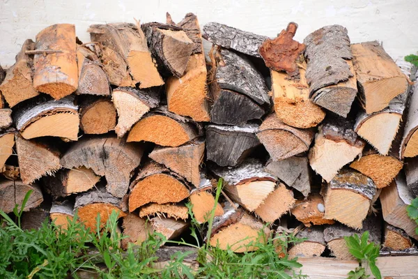 Chopped Firewood Hardwood Texture — Stock Photo, Image