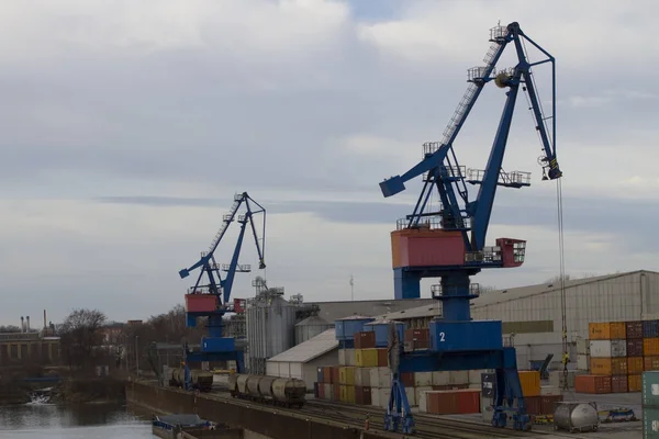Elbe Port Riesa Saksen — Stockfoto