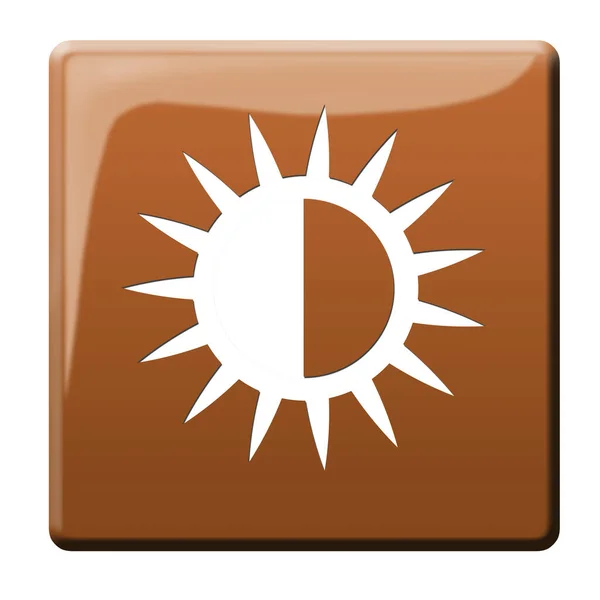 Sonne Symbol Auf Weißem Hintergrund — Stockfoto