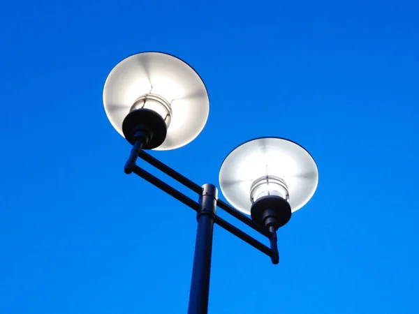 Utcai Lámpa Ellen Kék — Stock Fotó