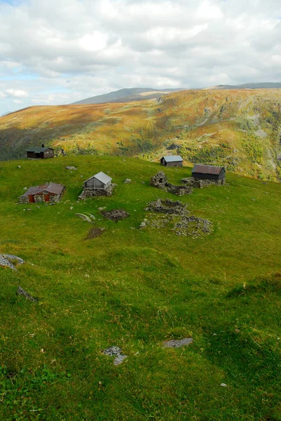 Norveç Doğa Manzarası Arka Planı Üzerine — Stok fotoğraf