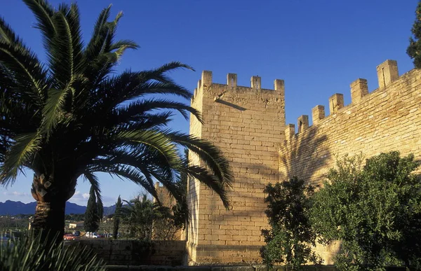 Center Old Village Part Alcudia Archway Old City Wall East — Stock Photo, Image