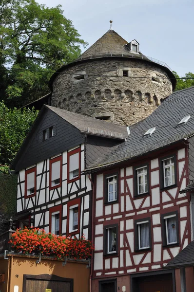 Rodesplatz Med Schinderhannesturm Herrstein — Stockfoto