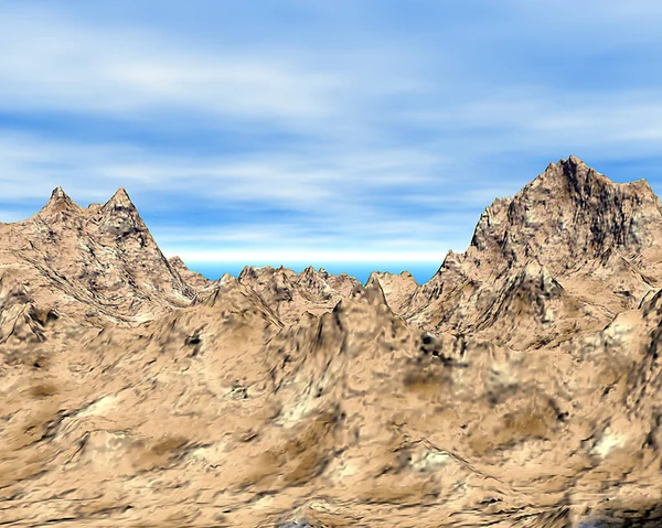 Berglandschaft Mit Blauem Himmel — Stockfoto