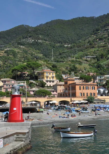 Monterosso Mare Cinque Terre Talya Sahil Liguria Ligurian Sahilleri Sahil — Stok fotoğraf