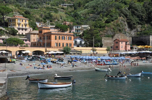 Monterosso Mare Cinque Terre Itália Costa Liguria Litoral Praia Praia — Fotografia de Stock