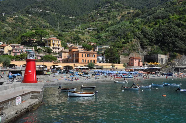 Monterosso Mare Cinque Terre Itália Costa Liguria Litoral Praia Praia — Fotografia de Stock