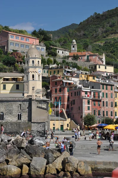 Vernazza Cinque Terre Italia Liguria Costa Costa Liguria Pueblo Parque — Foto de Stock