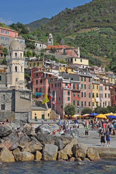 Vernazza Cinque Terre Italy Liguria Coast Ligurian Coast Village National — Stok fotoğraf