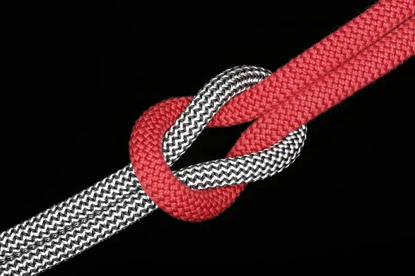 Chain Knot Isolated Black Background — Stock Photo, Image