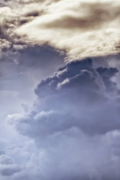 Gravação Uma Formação Nuvens Nuvem Trovoada Visualização Detalhada — Fotografia de Stock