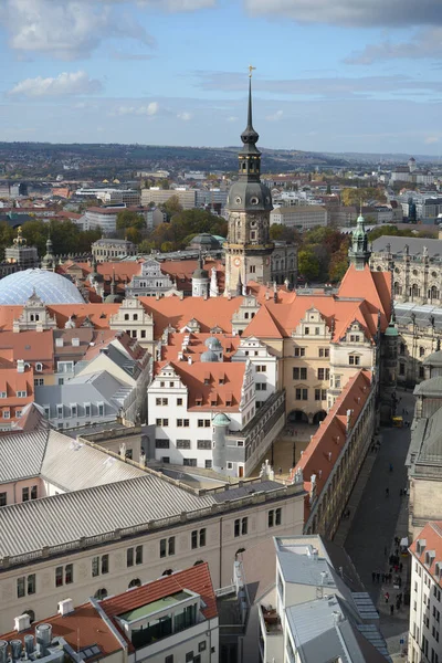 Dresden Saxony Elba Alemanha Castelo Torre Castelo Torre Hausmannsturm Brd — Fotografia de Stock