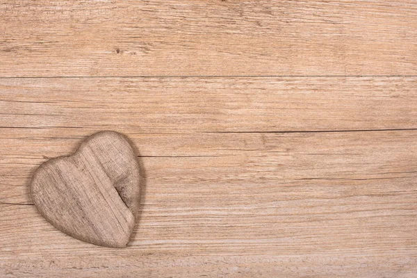 Rustic Heart Made Wood Text Free Space — Stock Photo, Image