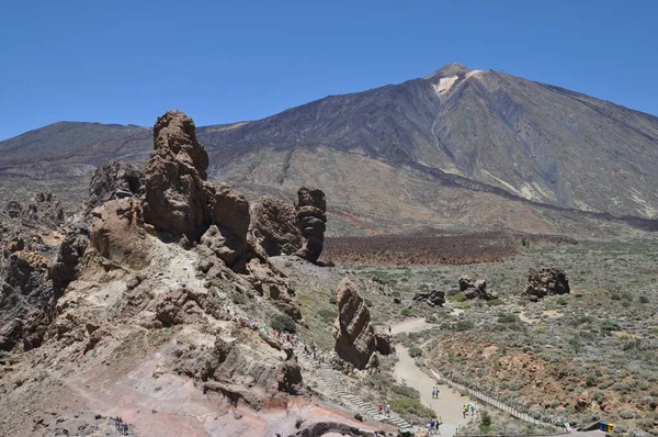 Tenerife Roques Garcia Teide Pico Del Teide Rocks Canary Islands — 图库照片