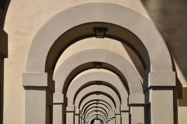 Arkade Arkade Florenz Gewölbt Architektur Gewölbt Rund — Stockfoto