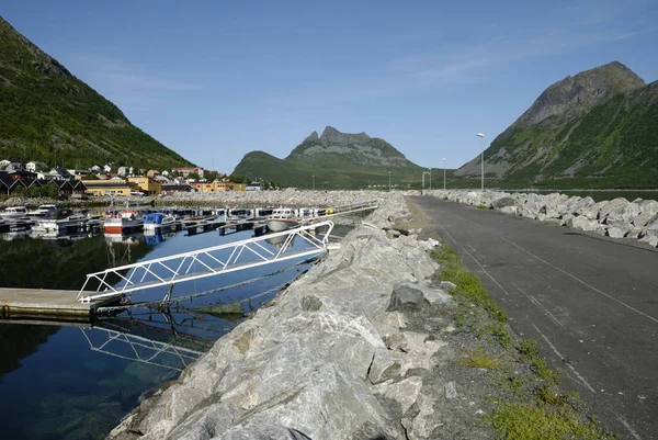 Mole Marina Gryllefjord Senja Troms Norway — 图库照片