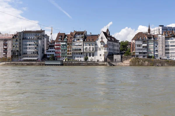 Basel Egy Város Rajna Folyón Északnyugat Svájcban — Stock Fotó