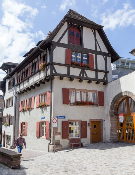 Basel City Rhine River Northwest Switzerland — Stock Photo, Image