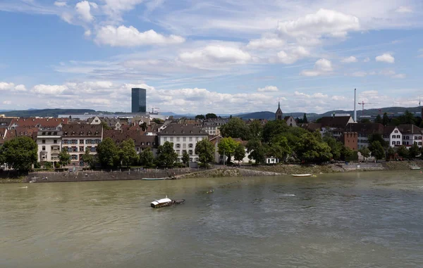 Basel Egy Város Rajna Folyón Északnyugat Svájcban — Stock Fotó